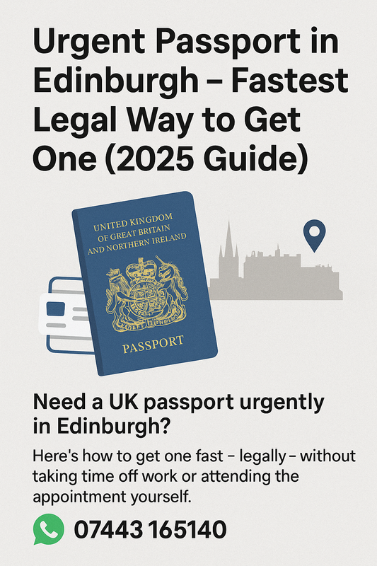 Urgent Passport in Edinburgh – Fastest Legal Way to Get One (2025 Guide)
