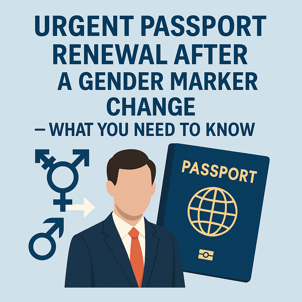 Urgent Passport Renewal After a Gender Marker Change — What You Need to Know