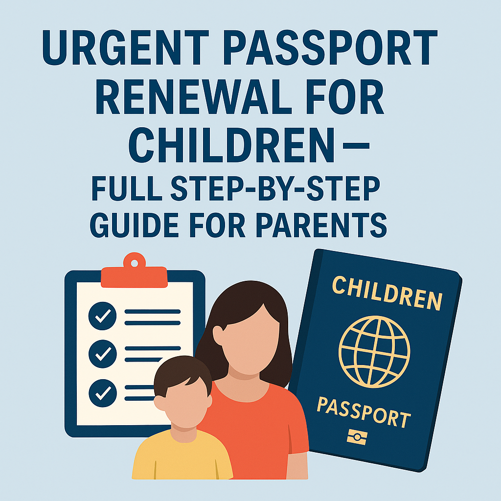 Urgent Passport Renewal for Children — Full Step-by-Step Guide for Parents