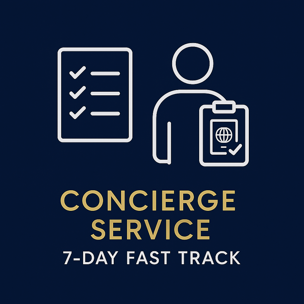 Next Day Passport Concierge Fee - 7 Day Fast Track Service